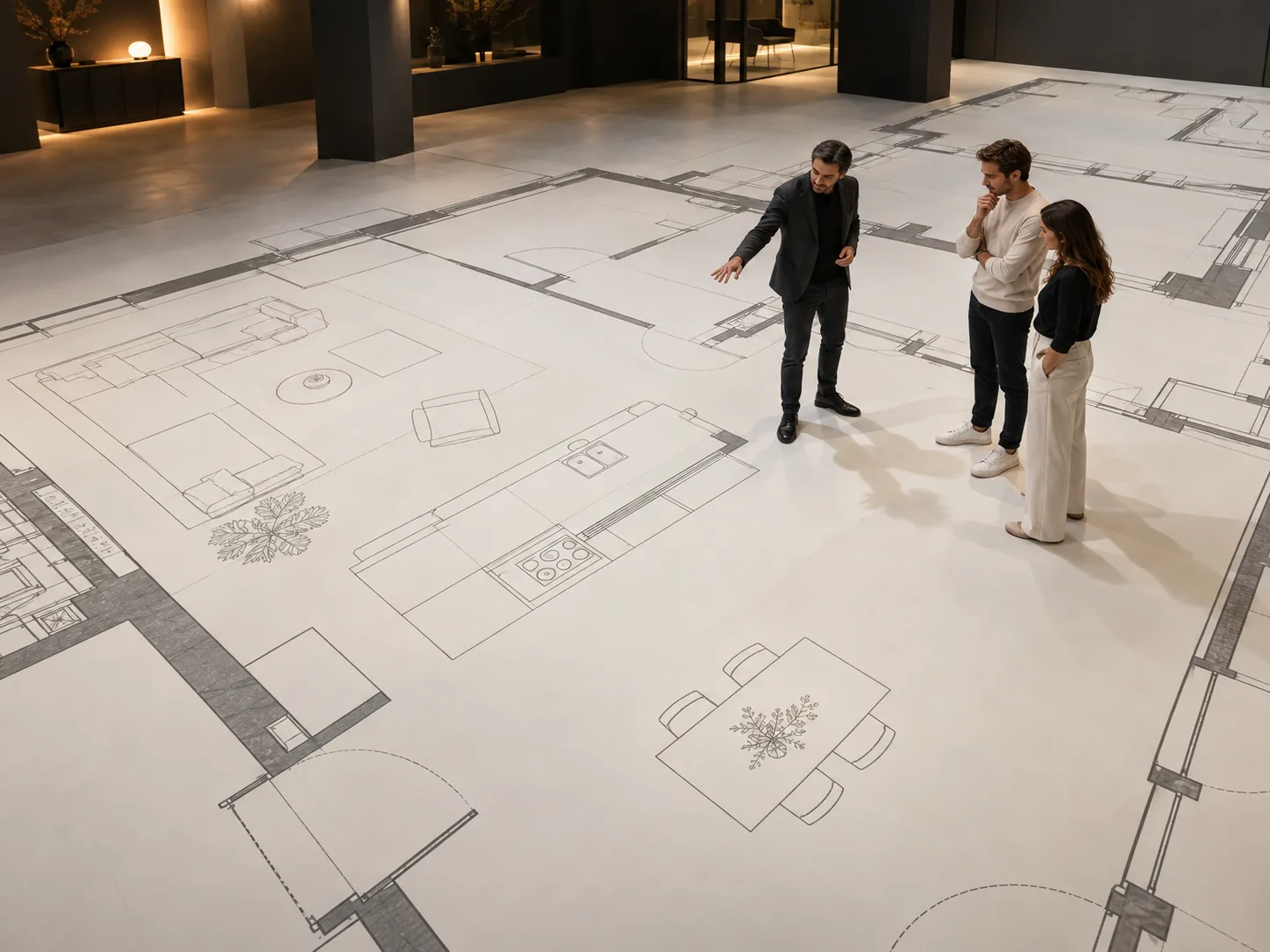Buyer in an unbuilt apartment plan Buyer in an unbuilt apartment plan